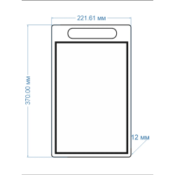 Разделочная доска 37 х 22 см с линейкой